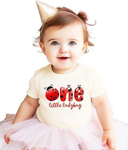 قميص One Little Ladybug Matching Family لعيد الميلاد الأول للفتيات والأم والأب والأخ والأخت - يُباع بشكل فردي in Kuwait