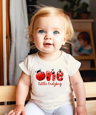 قميص One Little Ladybug Matching Family لعيد الميلاد الأول للفتيات والأم والأب والأخ والأخت - يُباع بشكل فردي in Kuwait