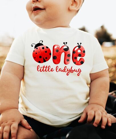قميص One Little Ladybug Matching Family لعيد الميلاد الأول للفتيات والأم والأب والأخ والأخت - يُباع بشكل فردي in Kuwait