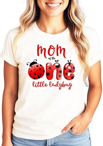 قميص One Little Ladybug Matching Family لعيد الميلاد الأول للفتيات والأم والأب والأخ والأخت - يُباع بشكل فردي in Kuwait