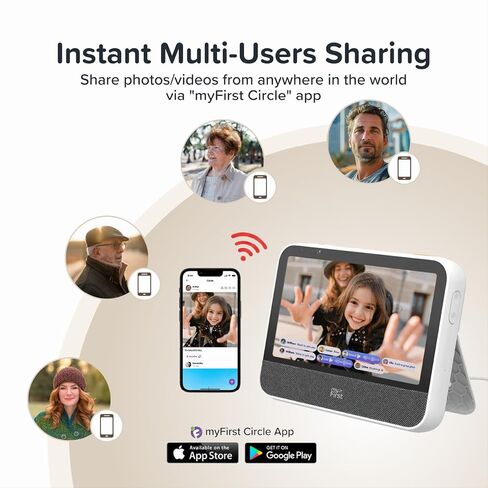 إطار صور رقمي، إطار صور إلكتروني بشاشة تعمل باللمس مقاس 7 بوصة، كلاريو مع مكالمات فيديو، تقويم، مشهد صوتي للنوم والتركيز، ساعة منبه MP3، هدية للأولاد والبنات من سن 5 إلى 15 عامًا in Kuwait
