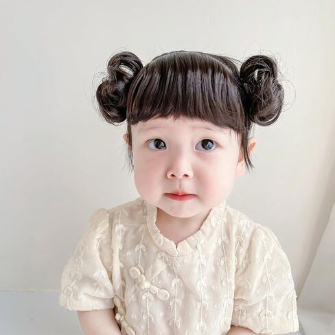 Lovely Baby Wig Bangs Chignons Headbands Hair Ornaments Hair Decors Girls Headwear For Photography Infant Headbands in Saudi Arabia