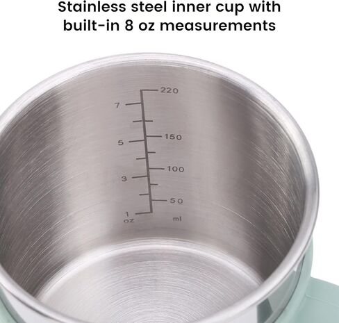 Lulyboo Stainless Steel Sippy Cup | Leakproof Toddler Cup with Handles, Spill-Resistant Lid & Straw | BPA-Free, Double-Wall Insulated for Warm & Cold Drinks (Sage) in Kuwait