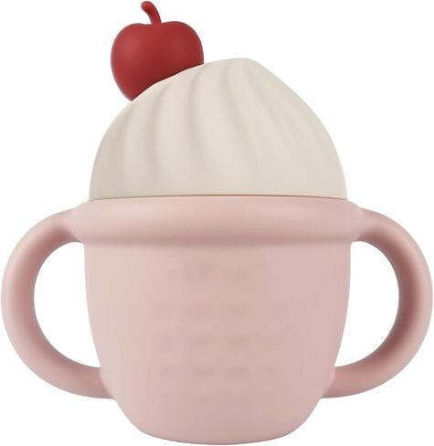 Silicone Baby Sippy Cups，Baby Straw Cup for 6 12 18 Months, Sippy Cup with Straw for Toddlers 1-3 Years,5oz Pink in Kuwait