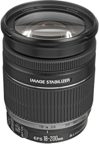 Canon EF-S 18-200mm f/3.5-5.6 هي حزمة عدسات | تكبير APS-C الكل في واحد مع تثبيت بصري للصورة ونطاق واسع إلى تقريب | رائعة للسفر والصور اليومية (2752B002) + مجموعة الفلتر + المزيد in Kuwait
