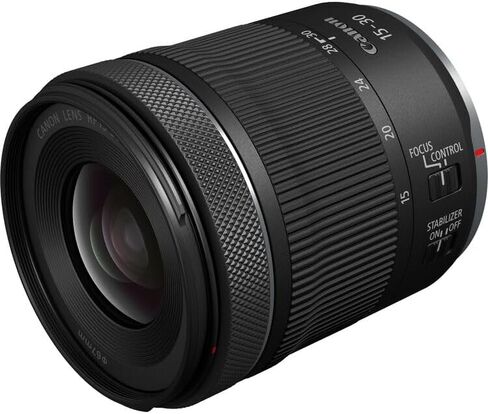 Canon RF 15-30mm f/4.5-6.3 is STM Lens | Compact Ultra-Wide Zoom with Optical Image Stabilization, Smooth STM Autofocus & Lightweight Design | for Travel & Vlogging (5775C002) + Filter Kit + More in Kuwait