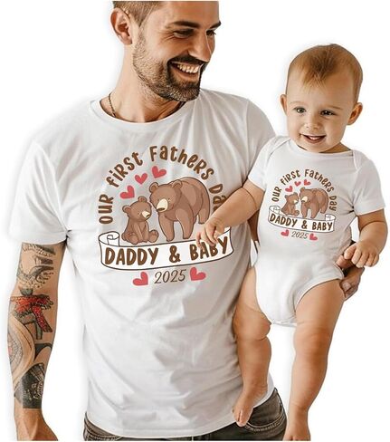 قمصان مطابقة لعيد الأب الأول مخصصة لعام 2025 هدايا مخصصة لعيد الأب الأول للأب الجديد in Kuwait