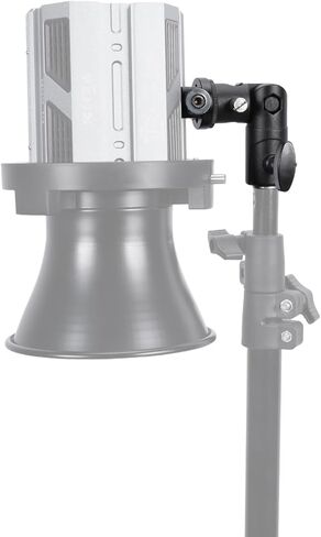 NICEYRIG Aluminum Light Stand Mount Adapter with 1/4’’ & 3/8’’ Thread, 180°Tilt Flexible Light Stand Bracket to Quick Release NATO Clamp for LED Light, Camera Cage, Monitor - 630 in Kuwait