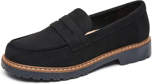 Penny Loafers for Women Business Casual Shoes Womens Platform Chunky Loafers Comfortable Dressy Slip On Work Shoes in Saudi Arabia