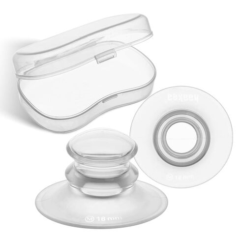 haakaa Silicone Nipple Correctors for Flat, Short or Inverted Nipples, Inverted Nipple Corrector for Breastfeeding with Storage Case, M in Kuwait