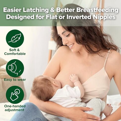 haakaa Silicone Nipple Correctors for Flat, Short or Inverted Nipples, Inverted Nipple Corrector for Breastfeeding with Storage Case, M in Kuwait