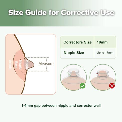 haakaa Silicone Nipple Correctors for Flat, Short or Inverted Nipples, Inverted Nipple Corrector for Breastfeeding with Storage Case, M in Kuwait