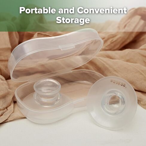 haakaa Silicone Nipple Correctors for Flat, Short or Inverted Nipples, Inverted Nipple Corrector for Breastfeeding with Storage Case, M in Kuwait