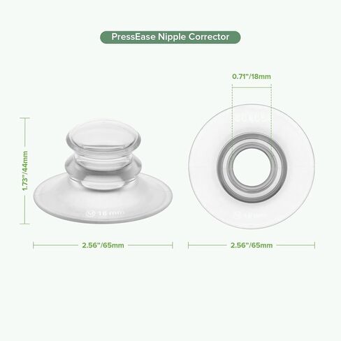 haakaa Silicone Nipple Correctors for Flat, Short or Inverted Nipples, Inverted Nipple Corrector for Breastfeeding with Storage Case, M in Kuwait