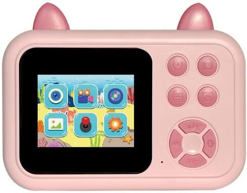 Kids Instant Print Camera, 1080P HD Digital Video, 32GB SD Card, Black & White Thermal Printing, 16 Stickers, Ages 3-10 in Kuwait