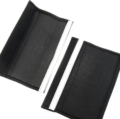 DGZZI قطعتان من وسادات الكتف لحزام الأمان من النيوبرين الأسود مقاس 24 × 6 × 2 سم وسادة حزام كتف مريحة متعددة الوظائف مناسبة لحقيبة الأمتعة وحقيبة الظهر والكاميرا/حقيبة الجيتار in Kuwait