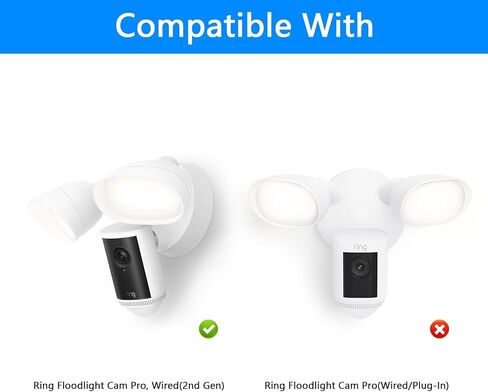Outdoor Sun Rain Shade Shield Cover Compatible with R-ing Floodlight Cam Pro, Wired (Newest Model) Camera (White) in Kuwait