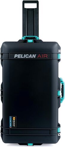حافظة Air Pelican 1615 Air مع مقابض ومزالج باللون الأزرق المخضر. تأتي مع رغوة وعجلات. in Kuwait