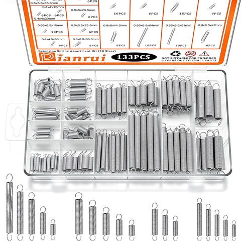 Dianrui 392PCS Compression Springs Assortment Kit 24 Different Sizes Mini Stainless Steel Mechanical Springs for DIY Repair Project K-P-051-392 in Kuwait