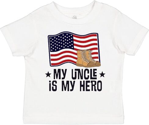 تي شيرت Inktastic My Uncle is My Hero Military Nephew للأطفال الصغار in Kuwait