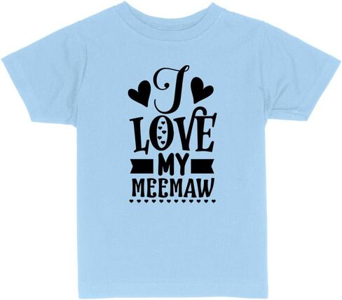 I Love My Meemaw Toddler Kids T-Shirt in Saudi Arabia