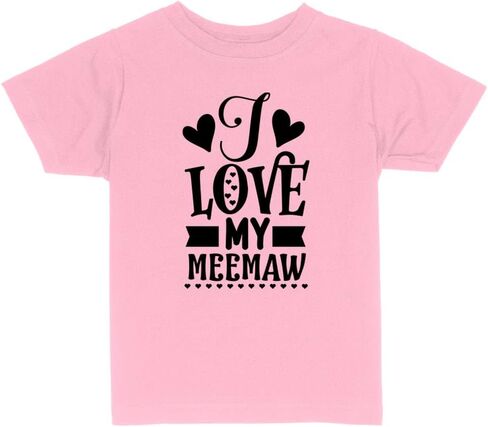 I Love My Meemaw Toddler Kids T-Shirt in Saudi Arabia
