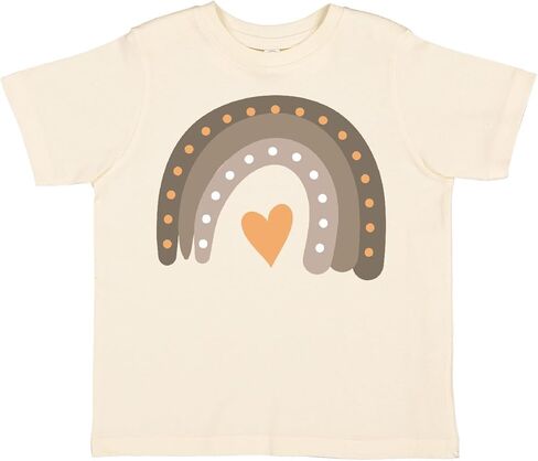 inktastic Brown Rainbow, Boho, Bohemian Rainbow, Hearts Toddler T-Shirt in Kuwait