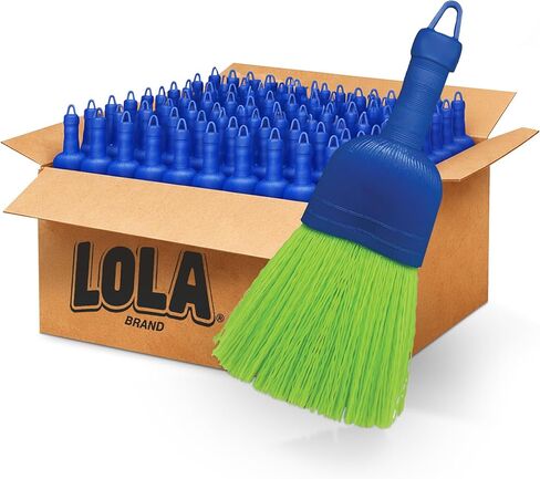 Lola Products Whisk Broom | Handheld Brush | Durable Poly Fiber & Nylon Bristle | Whisks Away Dirt & Dust | 9.5"L & 4"W Brush Head W/ Hang Hole For Easy Storage | Great For Indoor Or Outdoor Cleaning in Saudi Arabia