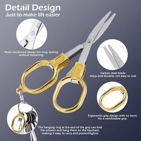1pcs Folding Scissors, Mini Travel Scissors Nurse Essentials Badge Accessories for Work, Colorful Stainless All Purpose Pocket Portable Tools with Hanging Buckle for Travel Office Home Craft Sewing in Saudi Arabia