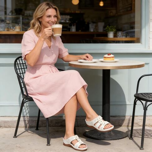 Ablanczoom Wedge Sandals for Women Summer: Comfortable Platform Slide Sandals - Casual Dressy Walking Shoes for Daily Wear in Saudi Arabia