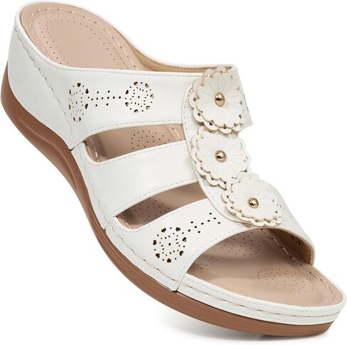 Ablanczoom Wedge Sandals for Women Summer: Comfortable Platform Slide Sandals - Casual Dressy Walking Shoes for Daily Wear in Saudi Arabia