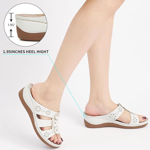 Ablanczoom Wedge Sandals for Women Summer: Comfortable Platform Slide Sandals - Casual Dressy Walking Shoes for Daily Wear in Saudi Arabia