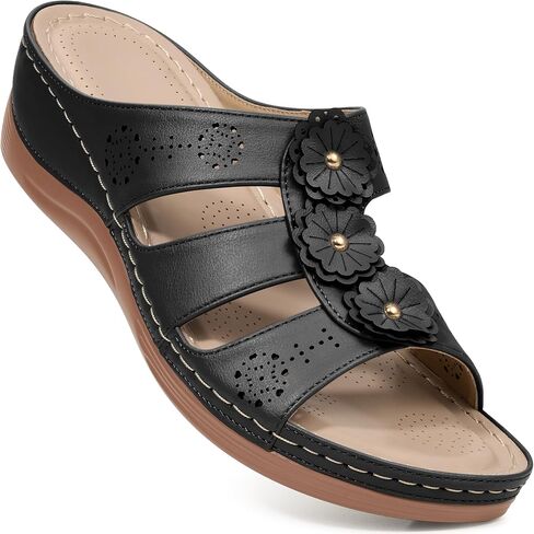 Ablanczoom Wedge Sandals for Women Summer: Comfortable Platform Slide Sandals - Casual Dressy Walking Shoes for Daily Wear in Saudi Arabia