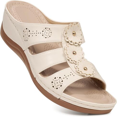 Ablanczoom Wedge Sandals for Women Summer: Comfortable Platform Slide Sandals - Casual Dressy Walking Shoes for Daily Wear in Saudi Arabia