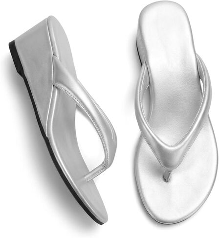 Women's Wedge Flip Flops Fashion Platform Thong Sandals Comfortable Mid Heel Summer Beach Casual Dressy Flip Flops Shoes for Ladies in Saudi Arabia