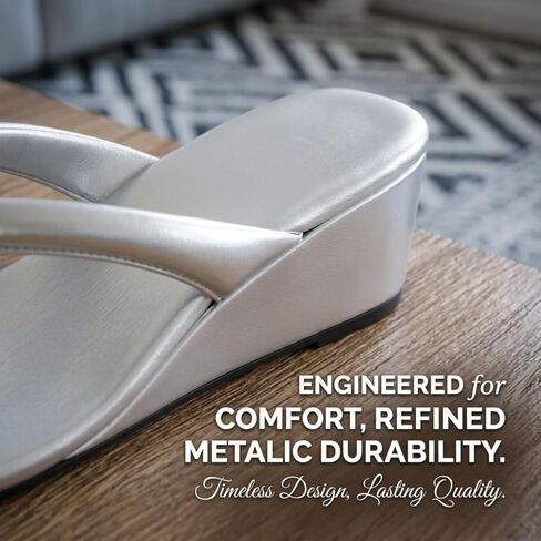 Women's Wedge Flip Flops Fashion Platform Thong Sandals Comfortable Mid Heel Summer Beach Casual Dressy Flip Flops Shoes for Ladies in Saudi Arabia
