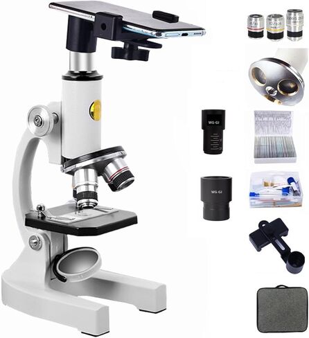 Student Professional Microscope 10000 Times Home High-Definition Electronic Science Experiment, 185 Achromatic Objective Lens, Student Gift(Size:A) in Kuwait