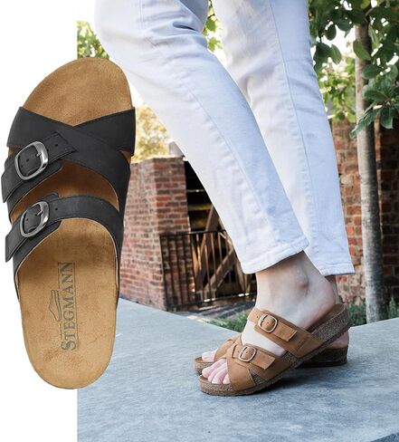 Stegmann Women's Heidi Leather Sandal with Adjustable Buckles in Saudi Arabia