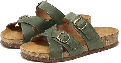 Stegmann Women's Heidi Leather Sandal with Adjustable Buckles in Saudi Arabia