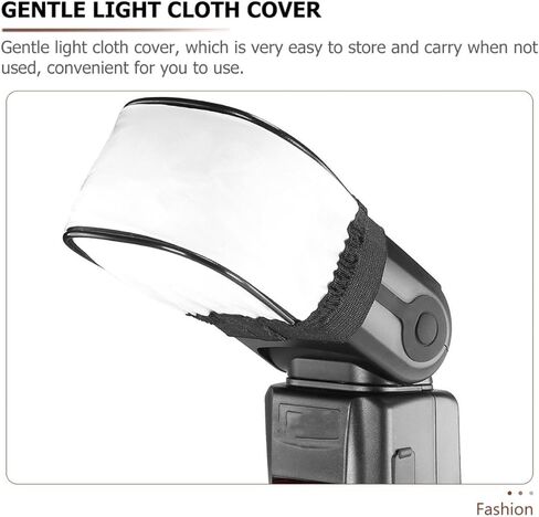 NUOBESTY Photography Lamp Shade and Cloth Lampshade for DSLR External Flash, White 2pcs Soft Light Diffuser Cover Suitable for Flash Photography Accessories in Kuwait