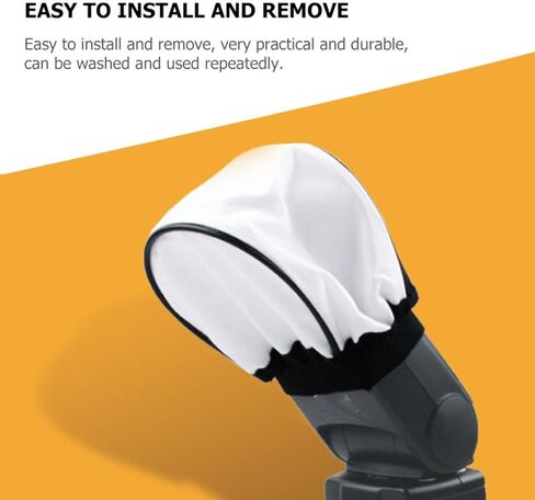 NUOBESTY Photography Lamp Shade and Cloth Lampshade for DSLR External Flash, White 2pcs Soft Light Diffuser Cover Suitable for Flash Photography Accessories in Kuwait