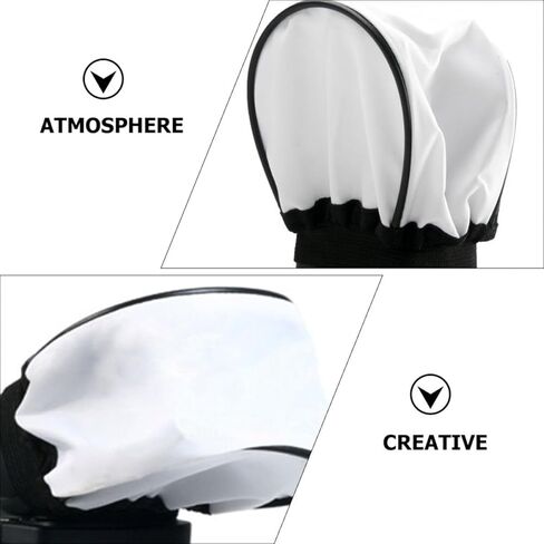 VANZACK 2pcs White Cloth Flash Lamp Shades Soft Diffuser Covers for DSLR Camera External Speedlight Lighting Accessories Photography Props in Kuwait