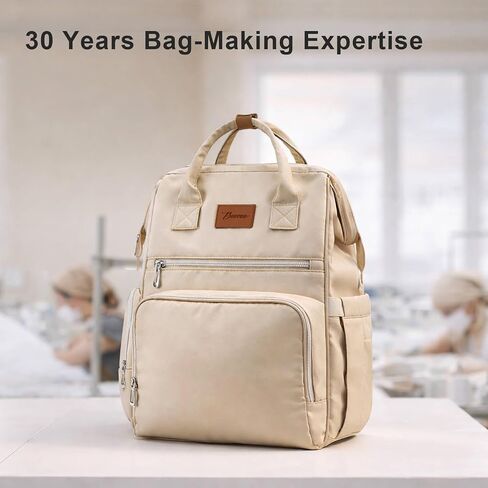 Large Diaper Bag for Mom: 27 Liters with Changing pad - Insulated Lightweight Travel Backpack for Organizing Baby Boy & Girl Essentials - Brown in Saudi Arabia