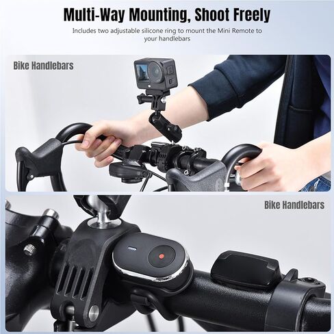 Mini Remote Control Compatible with DJI Osmo 360/Action 6/Action 5 Pro/4, for GoPro Hero 13/12/11/10/9/MAX2, for Insta360 X5/X4 Air/X4/X3/Ace Pro 2/Ace Pro/Ace/Go 3S/Go Ultra, and Smartphones in Kuwait