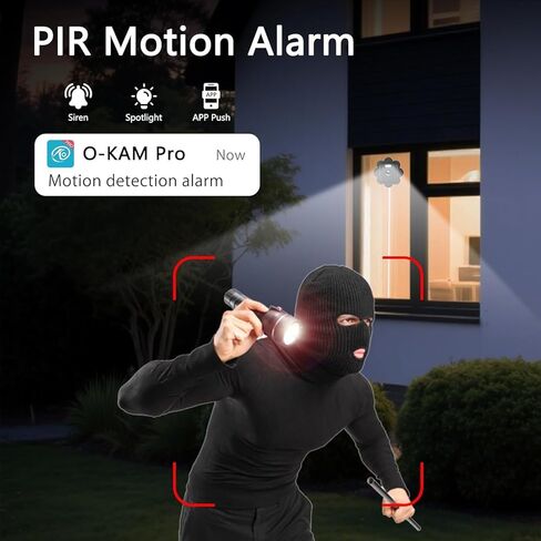 Uniter 2.5K No Drill Window Camera, 2.4GHz/5GHz WiFi Indoor Window Security Cameras with Color Night Vision, Motion Detection, 24/7 Recording, Spotlight Siren, Real-Time Alerts, 2-Way Audio in Kuwait