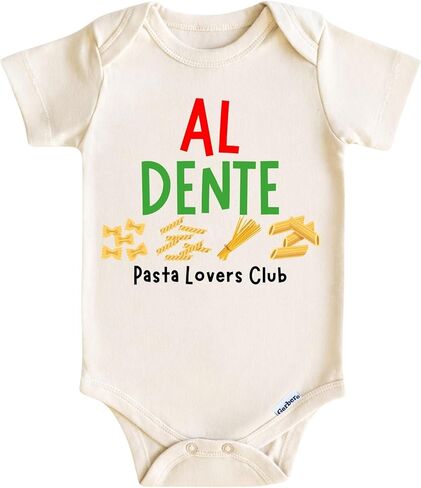 Al Dente Baby Onesie - زي عشاق المعكرونة الإيطالية للأولاد والبنات - هدية لطيفة لحديثي الولادة مع نادي المعكرونة in Kuwait