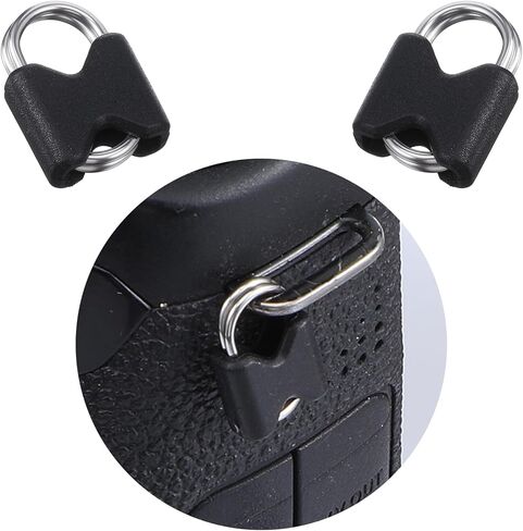 6Pcs Stainless Steel Oval Split Rings, Compatible Camera Strap Hook Lug Ring Camera Strap Clips with Plastic Cap for Belt Hook Lanyard Cameras Shoulder Straps in Kuwait