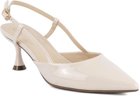 Jones New York Women's Pointed Toe Slingback Kitten Heels, Comfortable Dress Pumps with Adjustable Buckle, Elegant Low Heel Shoes for Wedding, Evening, or Office in Saudi Arabia