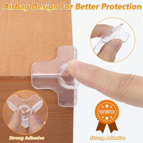 12 Pack Transparent Table Corner Protectors, Baby Safety Edge Covers Guards Child Proof Clear Sharp Corner Bumpers Cushion for Furniture Dining Table in Kuwait