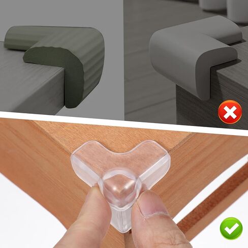 12 Pack Transparent Table Corner Protectors, Baby Safety Edge Covers Guards Child Proof Clear Sharp Corner Bumpers Cushion for Furniture Dining Table in Kuwait